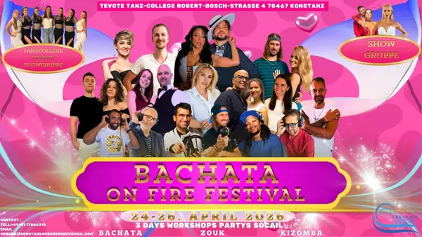 BACHATA ON FIRE FESTIVAL AM BODENSEE – bachata, kizomba, salsa, zouk festival in Konstanz, Germany