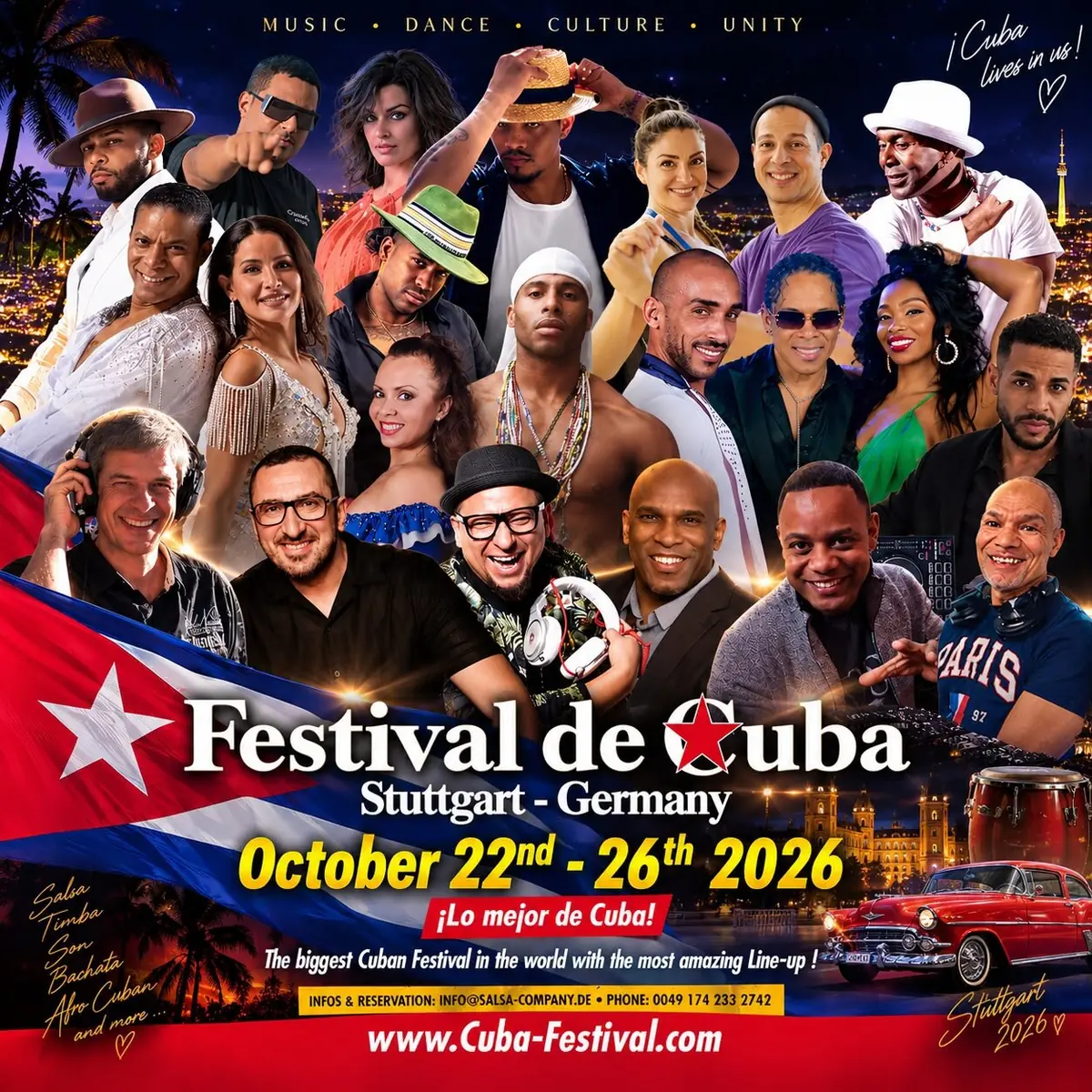 Festival de Cuba Stuttgart - Germany 2026 (21st Edition) poster, Stuttgart