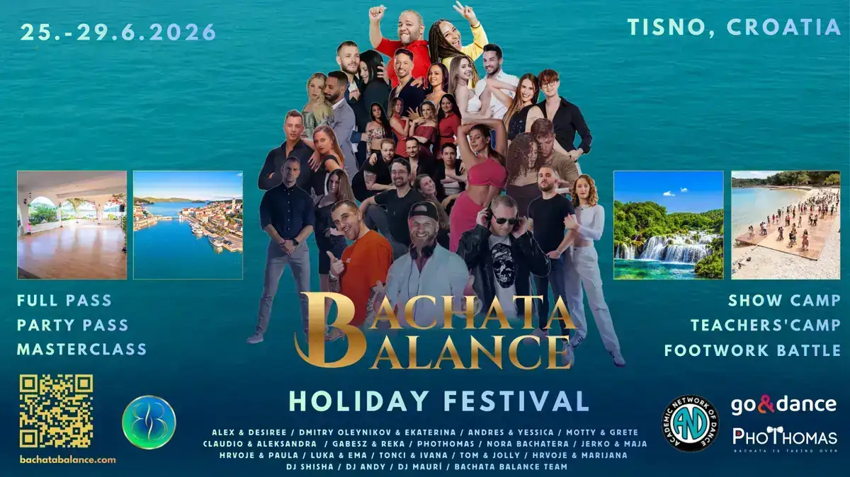 Bachata Balance Holiday Festival (Tisno, Croatia) – bachata, zouk festival in Tisno, Croatia