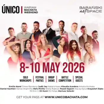 ÚNICO WARSAW BACHATA WEEKEND 2026 – salsa, bachata, kizomba, zouk festival in Warsaw, Poland