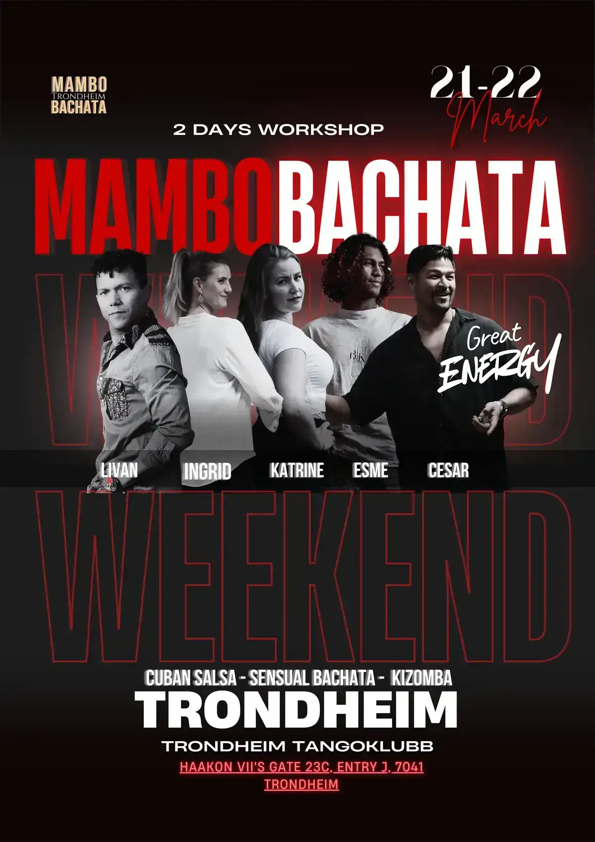Mambo Bachata Weekend (March 2026) – bachata, kizomba, salsa festival in Trondheim, Norway