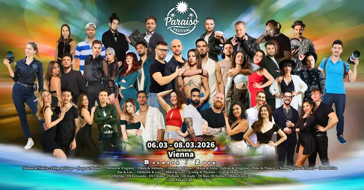 Paraiso Festival – Vienna Bachata & Zouk 2026 – Bachata, Zouk festival in Vienna, Austria