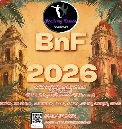 KIzomba Outdoor (May-Sep; at good weather Monday-Sunday) at Esplanade BNF François-Mitterrand, Paris 13e, Paris