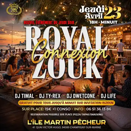 ROYAL CONNEXION ZOUK at Île du Martin Pêcheur, Paris