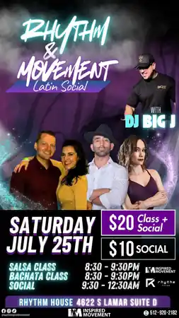 Latin Social (MONTHLY) at Rhythm House Dance Studio, Austin