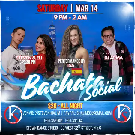 Saturday Social by Sensualbachatanyc at Ktown Dance Studio, New York