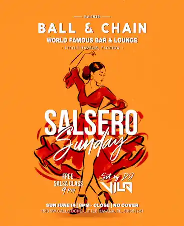 Salsero Sundays at Ball & Chain, Miami