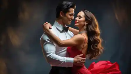 Bachata dance couple performing at Bachata Master Studio Lodz
