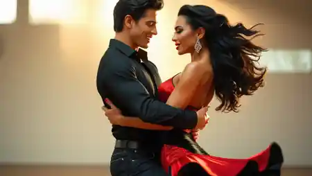 Passionate bachata dancers at Bachata Master Studio in Lodz, Poland