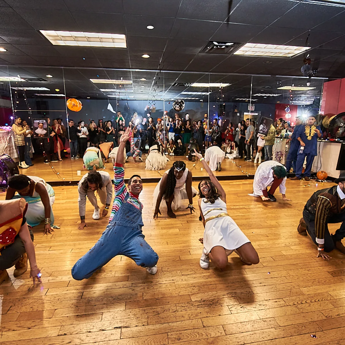 Themed dance party with crowd on the dance floor at Little Dreams Event Space in New York
