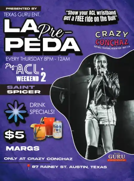 Live entertainment and nightlife event at Crazy Conchaz Austin — salsa, bachata venue in Austin