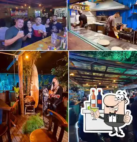 Bar counter area at Humbuk Park botanical bar Florianopolis — bachata, salsa venue in Florianópolis