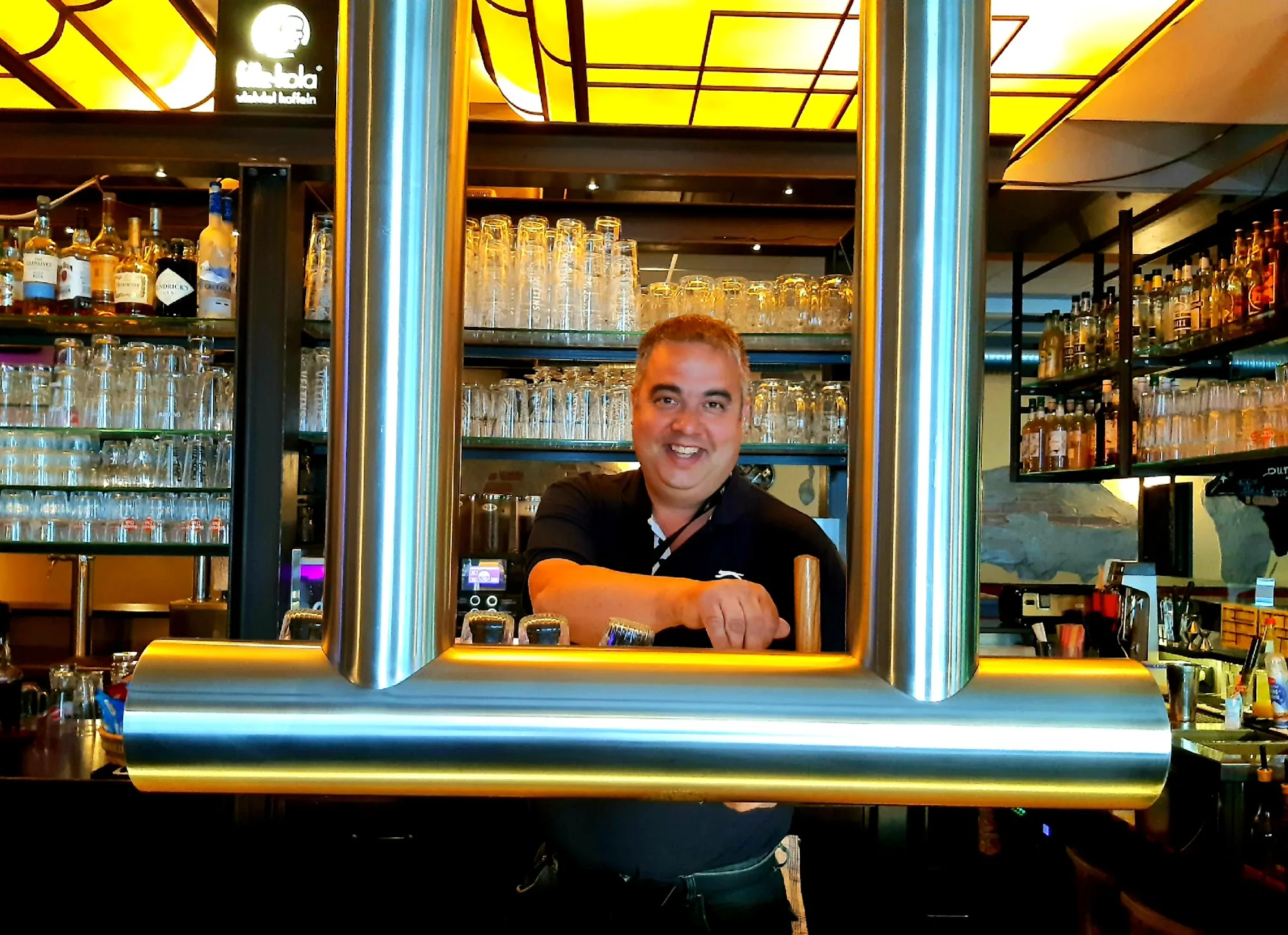 Bar interior with seating and warm atmosphere at Jake and Son Bad Kreuznach