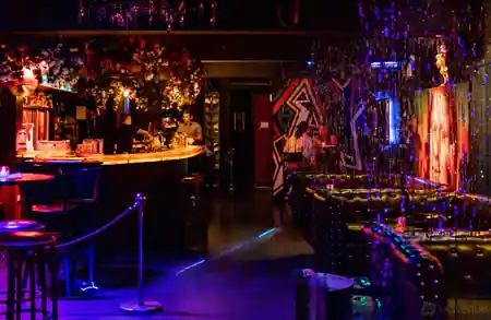 Miranda Tequila Bar basement bar with bartenders and eclectic decor in Melbourne — salsa, bachata venue in Melbourne