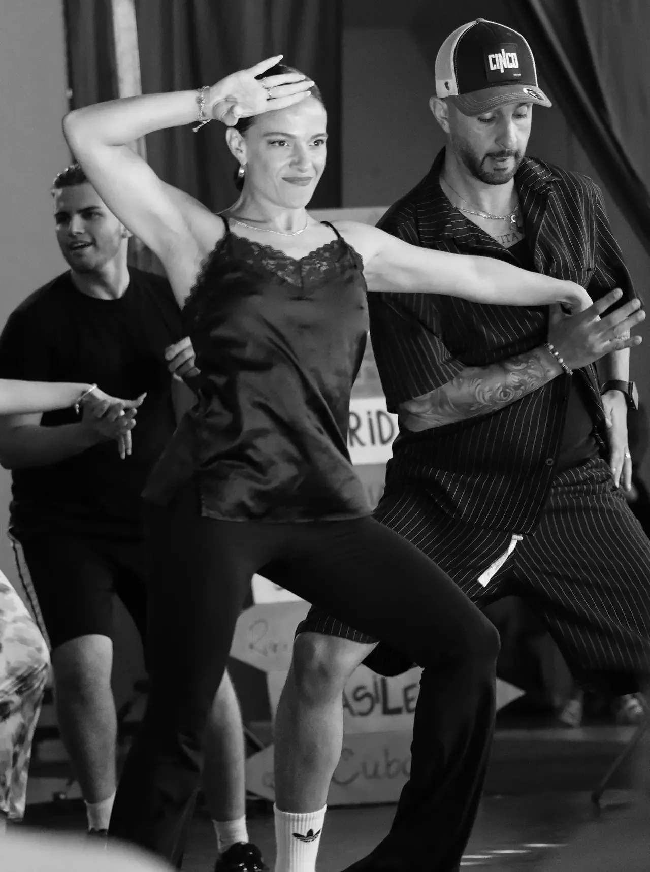 Latin dance partner work with Cuba and Brasil signage at Studio 17 in Milan — salsa, bachata, reggaeton venue in Milan