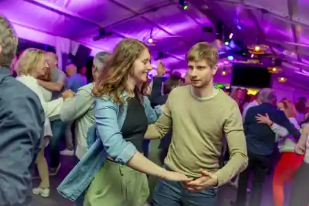 Social dancing at Salsa House event night in Vienna