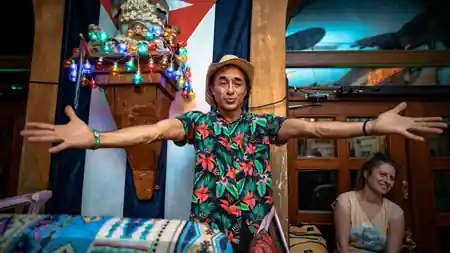 Live entertainment at Casa de la Musica Wroclaw with Cuban flag decorations — salsa, bachata venue in Wroclaw