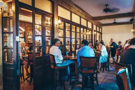 Hemingway's Bangkok, Bangkok – lush garden terrace and outdoor dining area on Sukhumvit Soi 11 — bachata, salsa, kizomba venue in Bangkok
