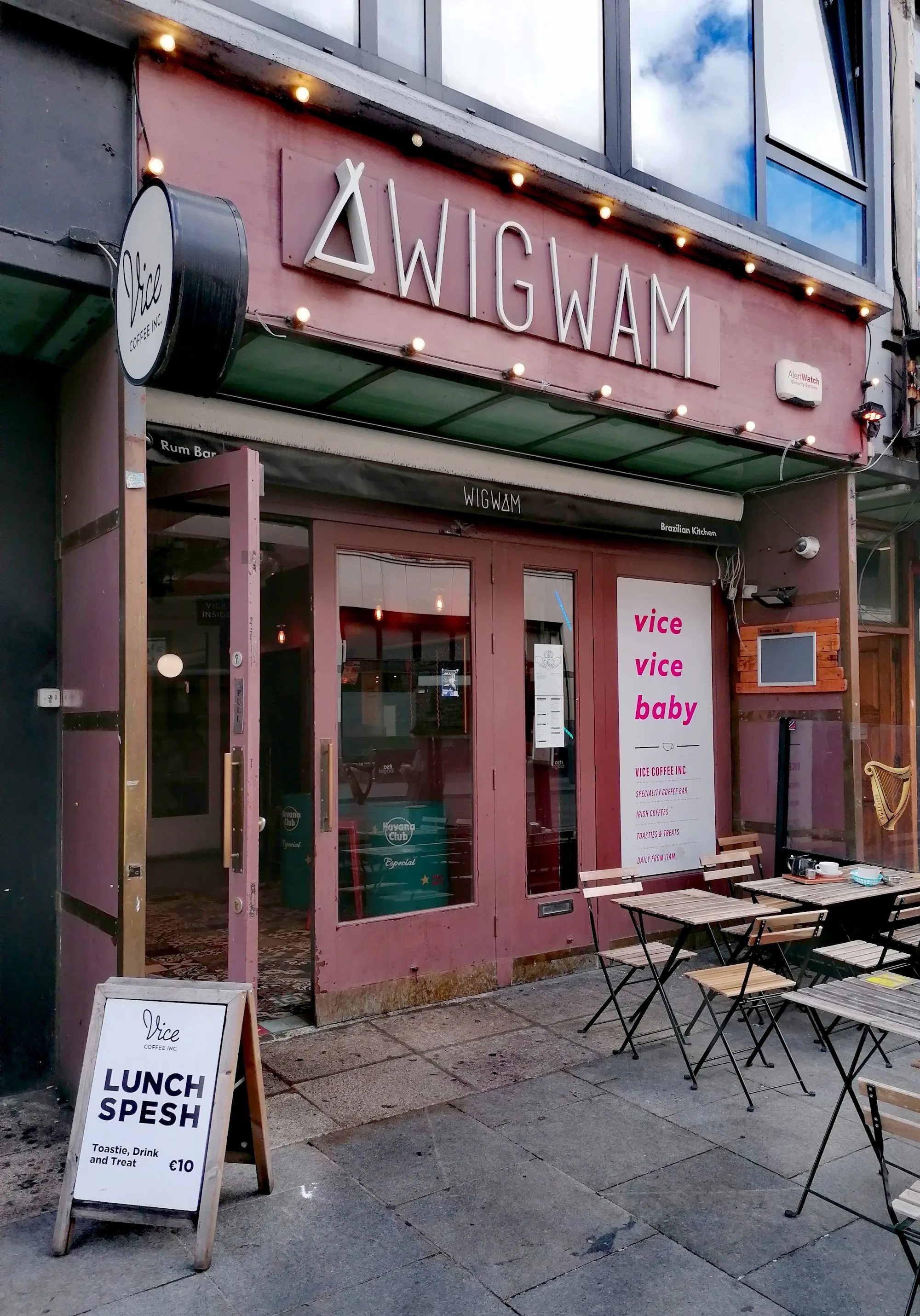 Wigwam Dublin venue daytime exterior view from the street