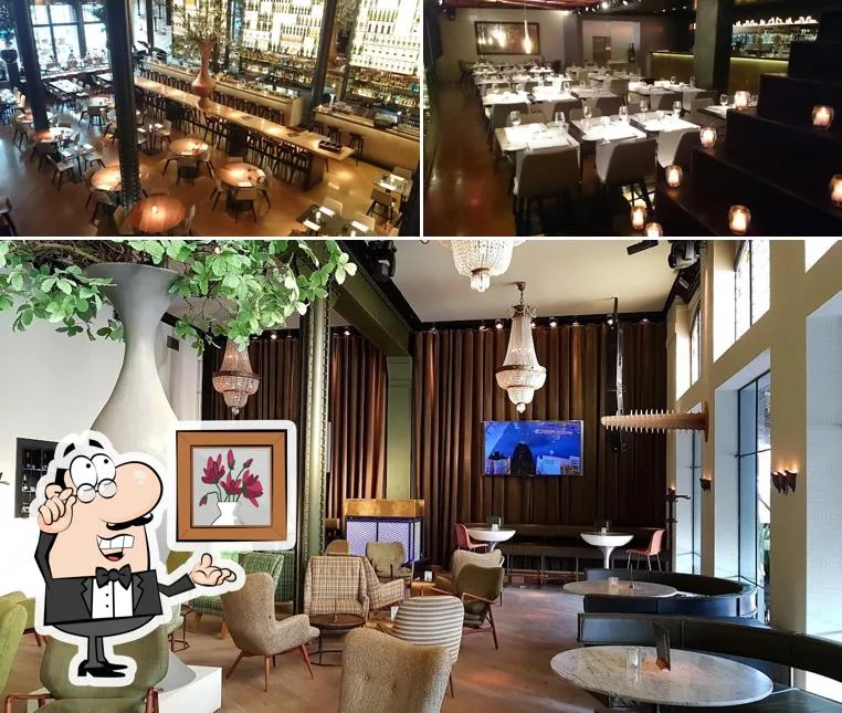 De Kroon Amsterdam bar and lounge area with stylish interior decor