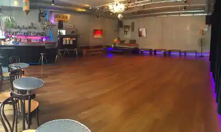 Corrientes, Basel – venue interior with dance floor at Gundeldinger Feld — salsa, bachata, kizomba venue in Basel