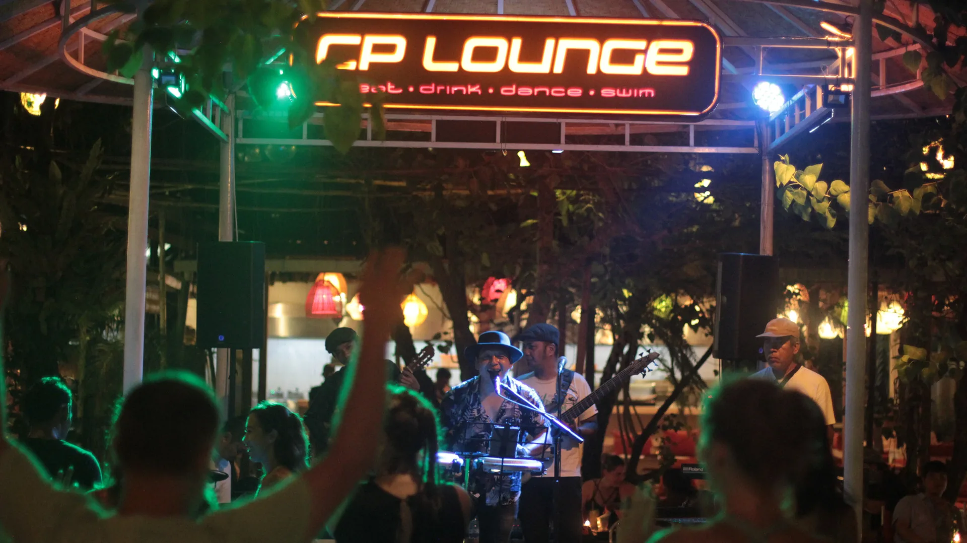 CP Lounge venue interior with live music stage, Ubud, Bali