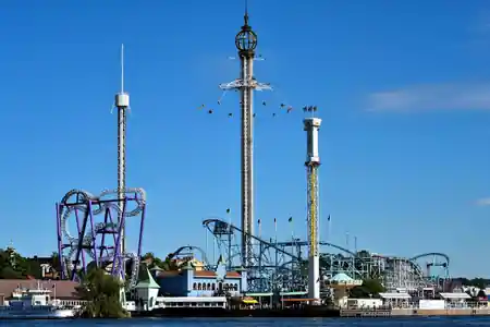 Gröna Lund, Stockholm – amusement park rides and colorful attractions at Sweden's oldest theme park — salsa, bachata venue in Stockholm