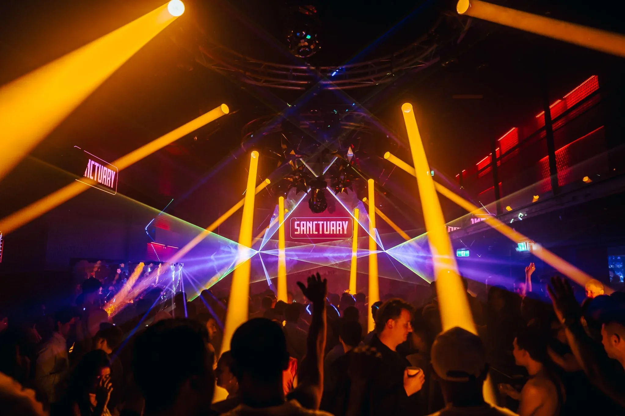 Universal Sydney dance floor interior with lighting system, Darlinghurst