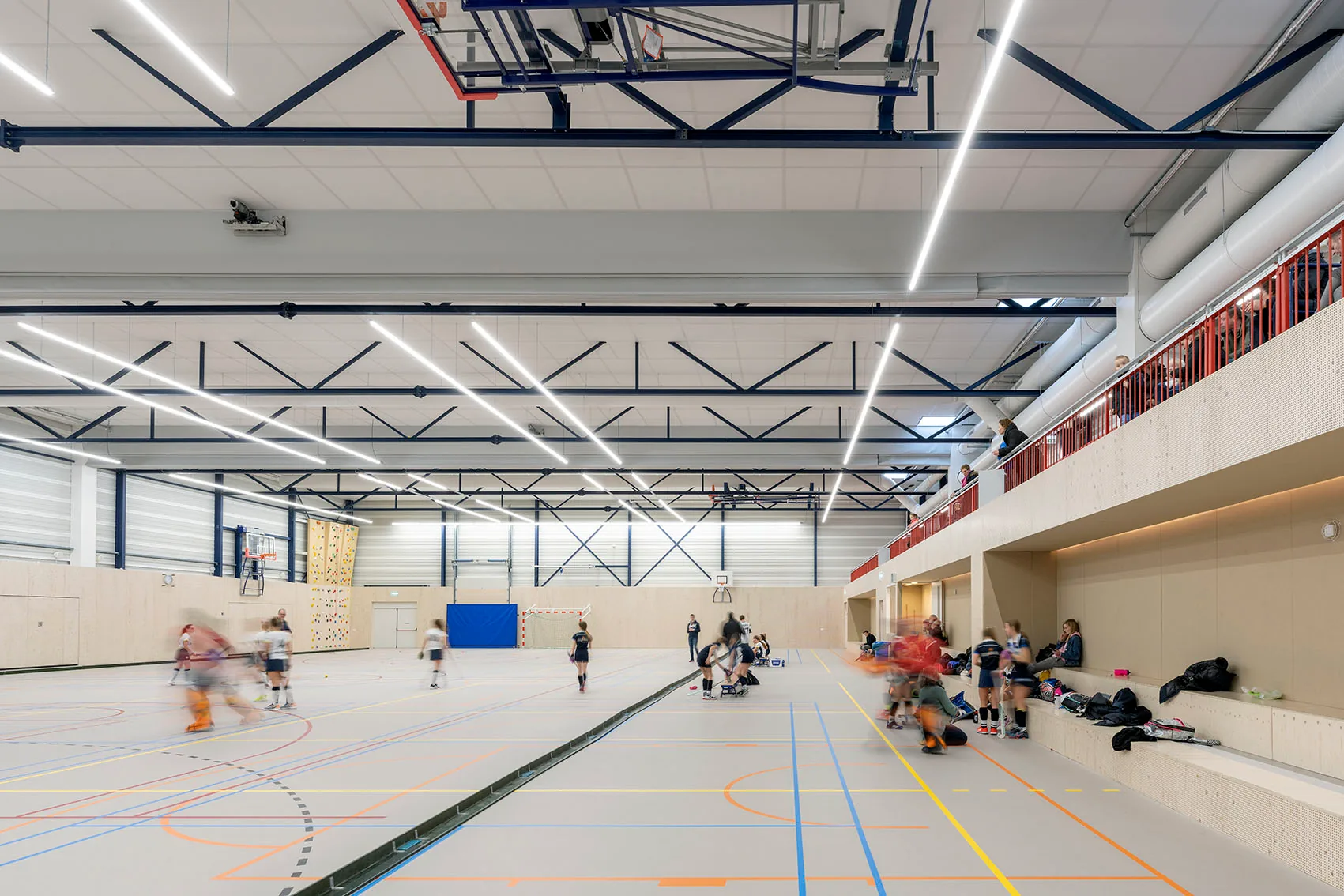 Interior of Het Spectrum sports hall in Hoofddorp