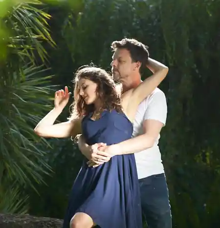 Dance IM instructors performing a partner dance in Melbourne — zouk venue in Melbourne