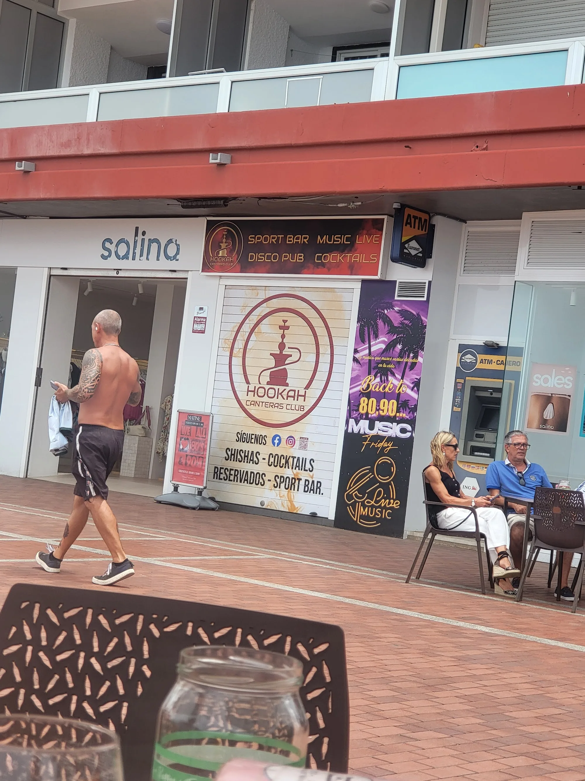 Hookah Canteras Club entrance storefront in Las Palmas de Gran Canaria Spain