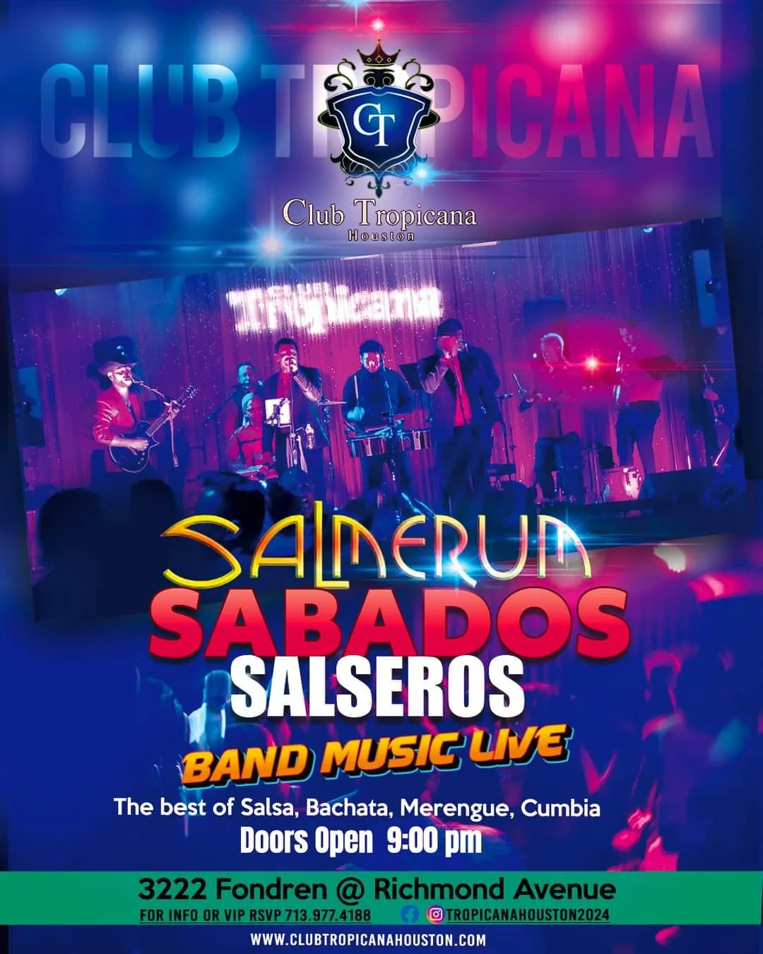 Tropicana Salsa Club dancers and live music at StarBay Casino Panama