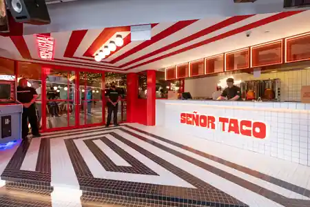 Branded entrance at Senor Taco Singapore — salsa, bachata venue in Singapore