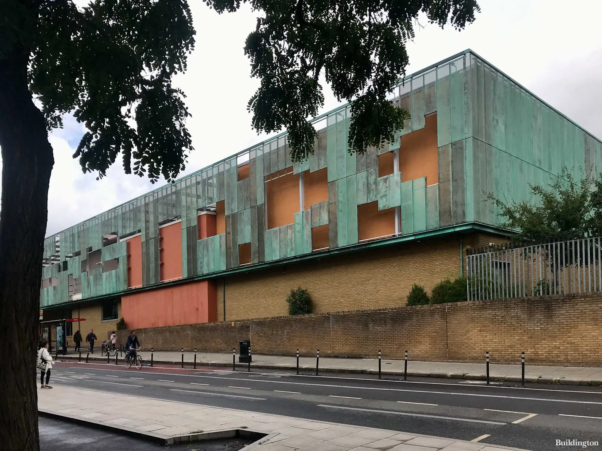 Haverstock School modern building exterior in Camden, London NW3