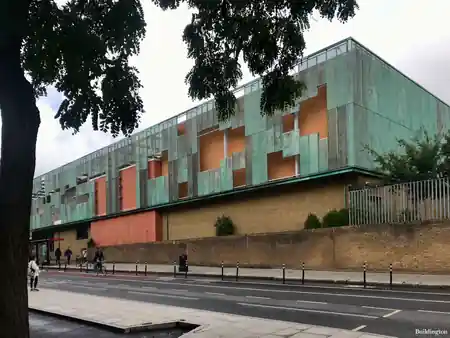 Haverstock School modern building exterior in Camden, London NW3 — salsa venue in London