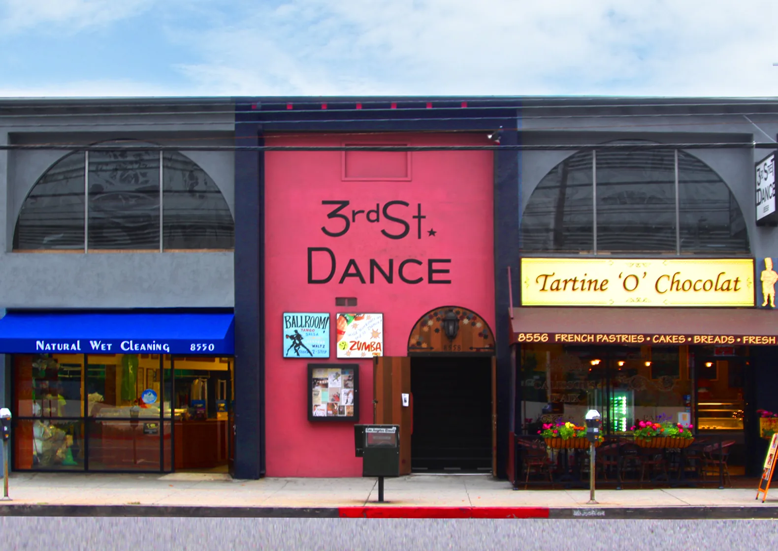 3rd St Dance branded exterior storefront at Dance Street California in Pasadena