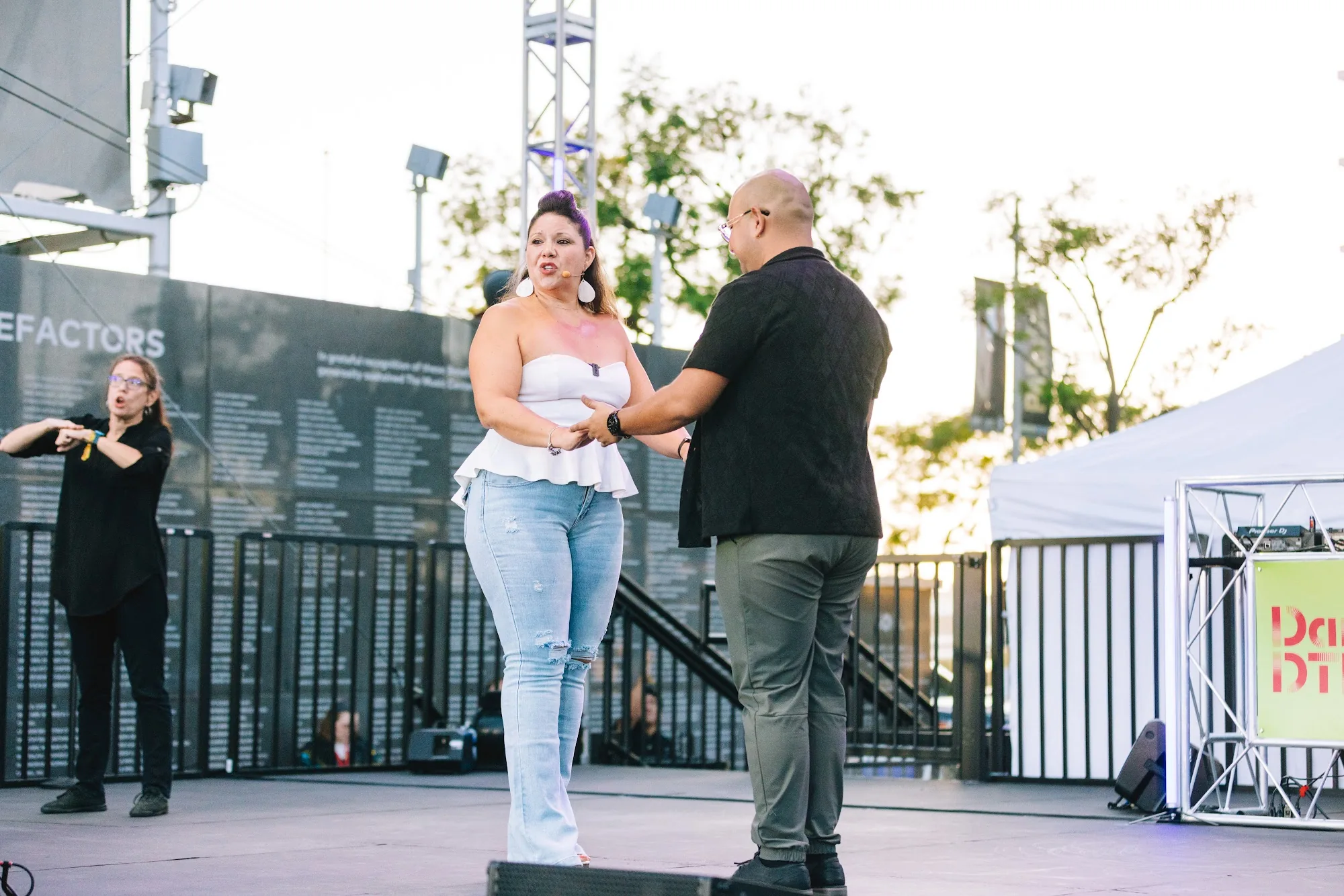 Dancers performing on outdoor stage at Dance Street California Pasadena