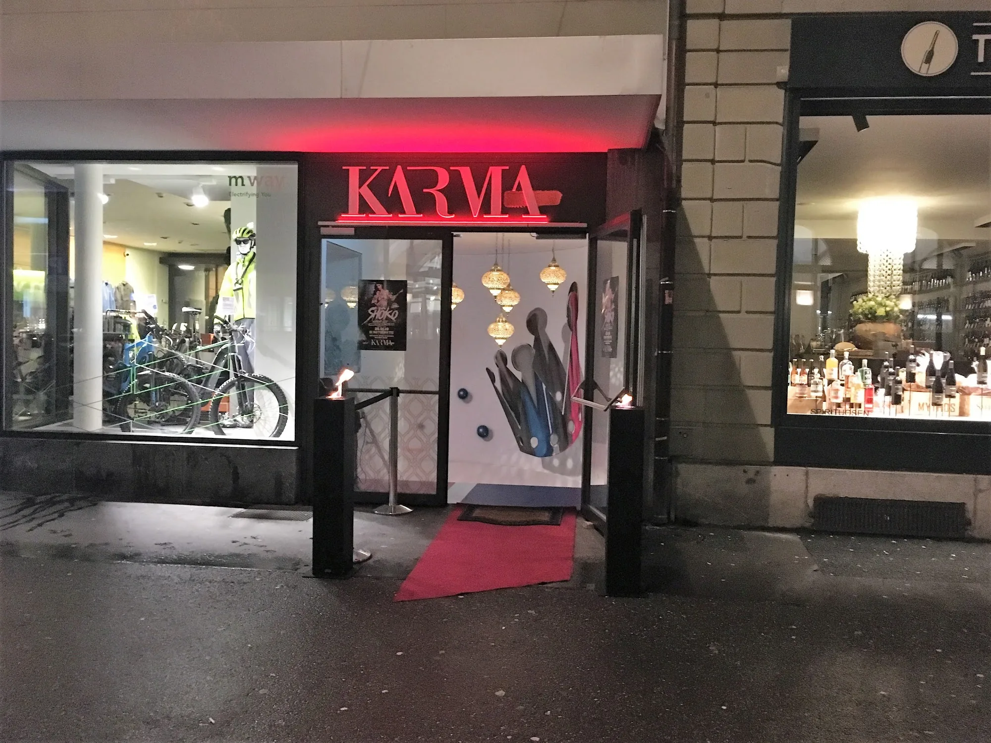 Crowd dancing at Karma Club salsa night event in Bern Switzerland