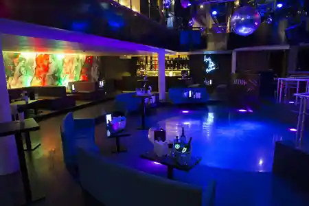 Karma Club, Bern – interior view of the club with ambient lighting and dance floor — salsa, bachata venue in Bern