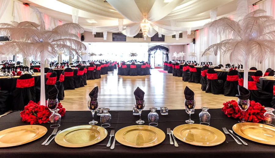 Illusion Hall banquet setup in Chula Vista with open dance floor and event decor