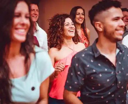Dancers on the dance floor at Salsanena Vienna
