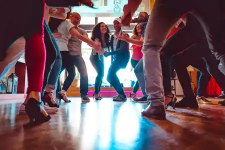 Social dancing at Salsanena Afterwork Party Vienna