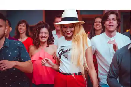 Happy dancers at Salsanena Afterwork Party Vienna