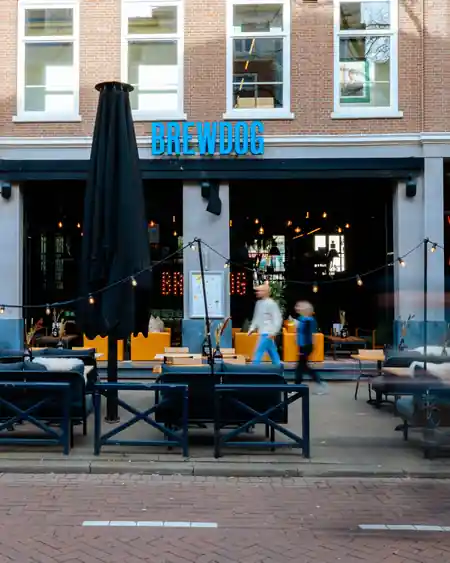 BrewDog Rotterdam exterior with BrewDog signage on Witte de Withstraat — kizomba venue in Rotterdam