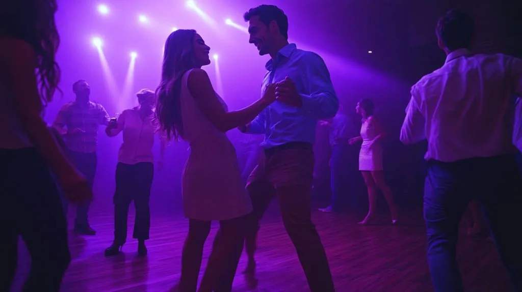Social dance party at Mike Dance School Munich, dancers on the floor, salsa, kizomba venue in Munich