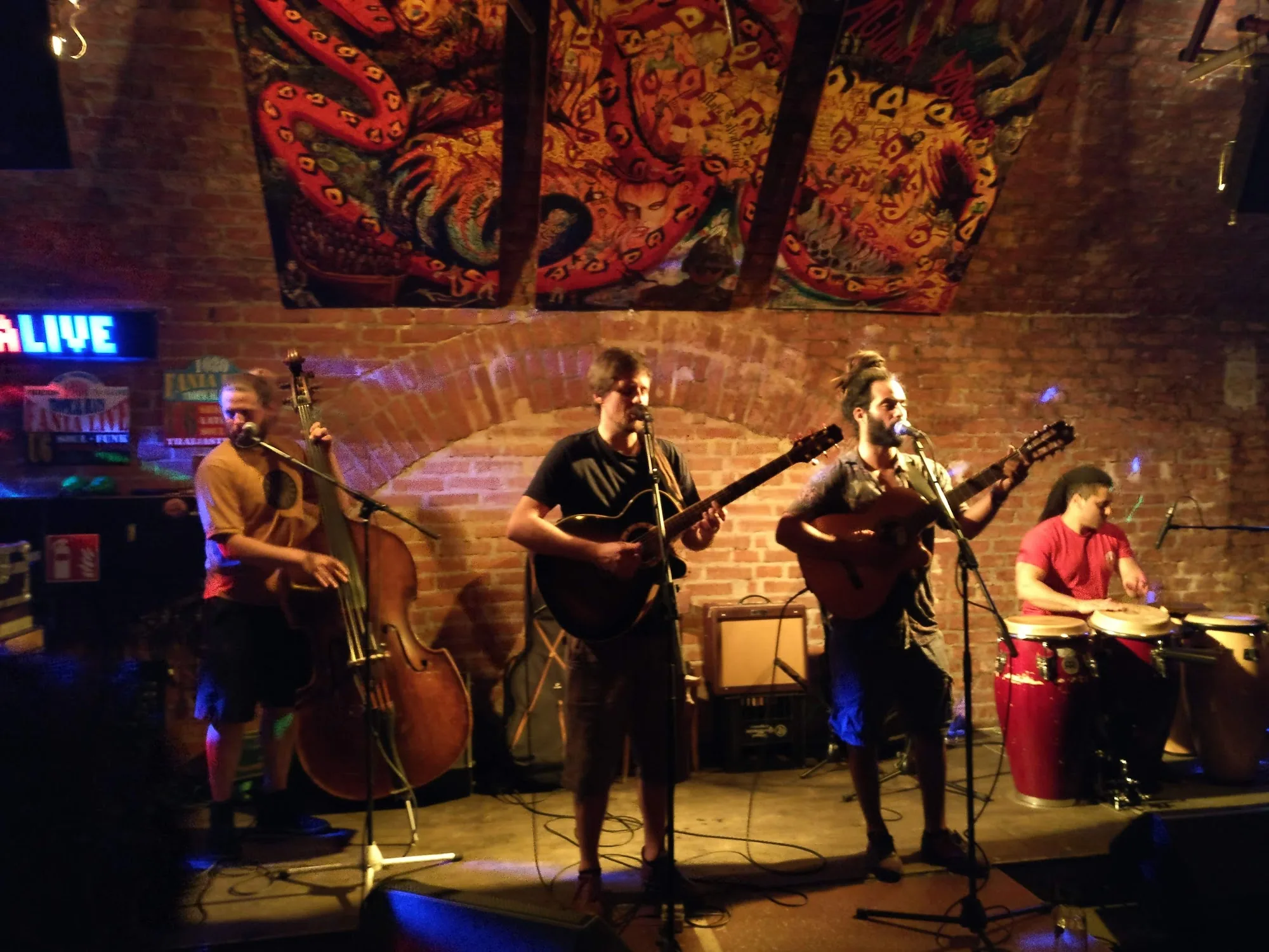Live band performing on stage at FANIALIVE Vienna Austria