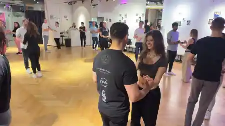 Bachata dancing at Movida Dance School, Frankfurt