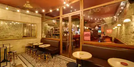 Fire Walk bar interior in Bordeaux, France — bachata venue in Bordeaux