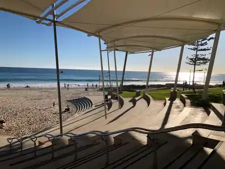 Outdoor amphitheatre stage at Scarborough Beach Perth — salsa, bachata, kizomba venue in Scarborough