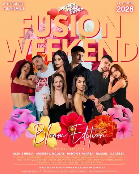 Fusion Dance Studio, Zurich – Sunday social dance session — bachata, salsa, zouk, kizomba venue in Zurich